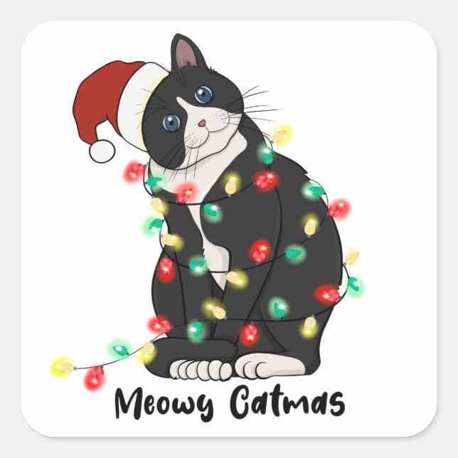 Meowy Catmas Sticker (Vorderseite)