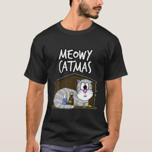 Meowy Catmas Weihnachten 2021 Christlich T-Shirt