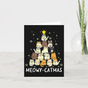 Meowy Catmas Weihnachtsbaum Xmas Girls Boys Fu Karte