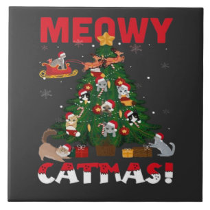Meowy Chirstmas Fliese