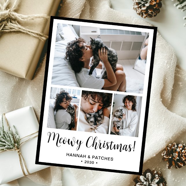 Meowy Christmas 4 Foto Feiertagskarte (Von Creator hochgeladen)