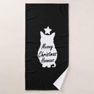 MEOWY Christmas Badehandtuch