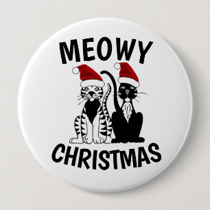 MEOWY CHRISTMAS BUTTON LARGE
