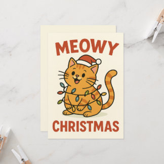Meowy Christmas Cat Card