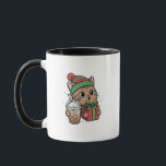 Meowy Christmas Cat Coffee Mug Tasse<br><div class="desc">Kawaii Cat Christmas Mug with Coffee – Cute Cat Lover Holiday Cup,  Festive Kitty Gift Mug for Coffee Lovers</div>