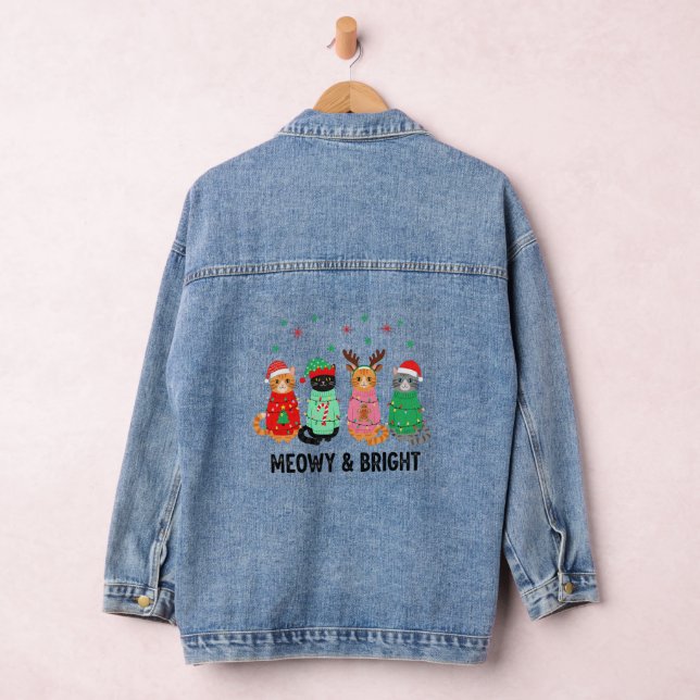 Meowy Christmas Cat Jeansjacke (Hangar)