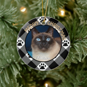 MEOWY CHRISTMAS Cat Keramik Ornament