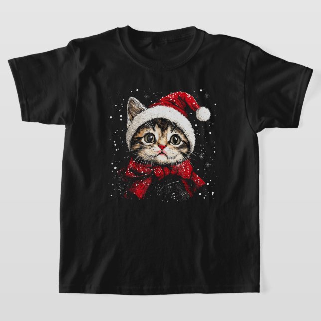 Meowy Christmas Cat Lover Funny Festive Holidays T-Shirt (Ablage )