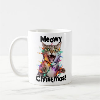 Meowy Christmas Cat Tasse Funny Gift