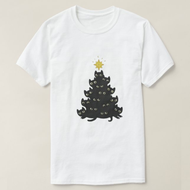 Meowy Christmas Classic T - Shirt (Design vorne)