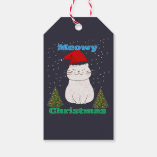 Meowy Christmas Cute Cat Design | Funny Holiday Ca Geschenkanhänger