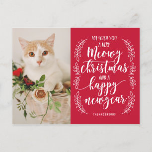 Meowy Christmas Feiertagspostkarte