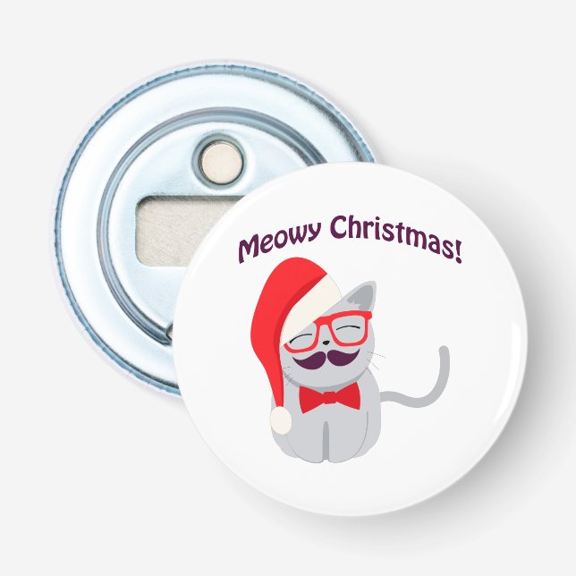 Meowy Christmas! Flaschenöffner (Vorderseite)
