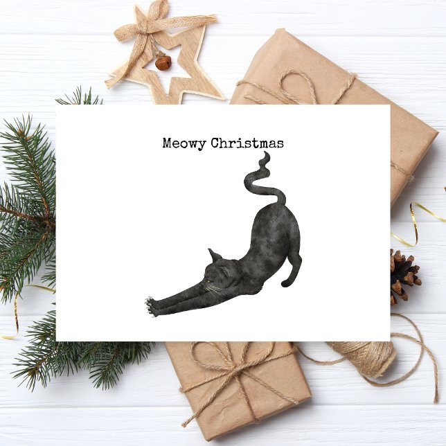 Meowy Christmas Folien Feiertagspostkarte (Von Creator hochgeladen)