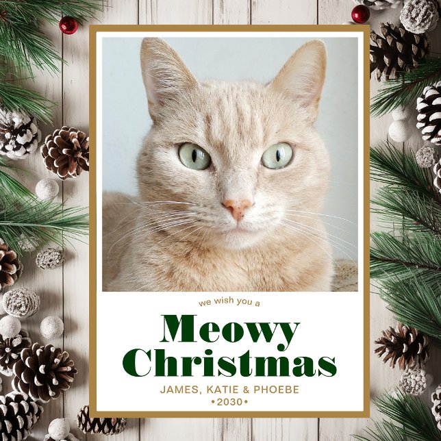 Meowy Christmas Foto Feiertagskarte (Von Creator hochgeladen)