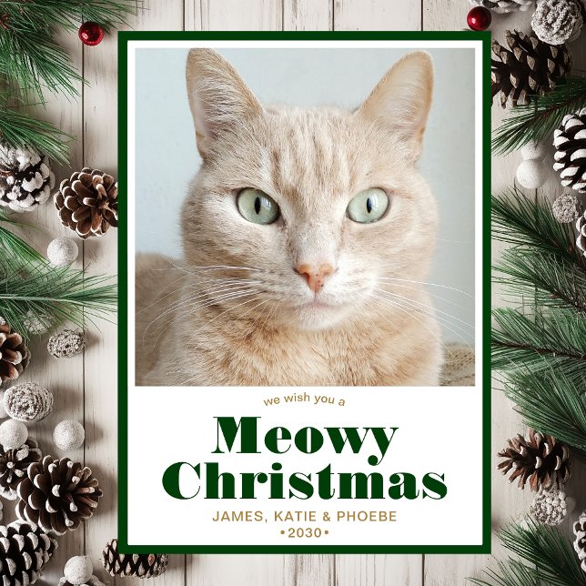 Meowy Christmas Foto Feiertagskarte (Von Creator hochgeladen)