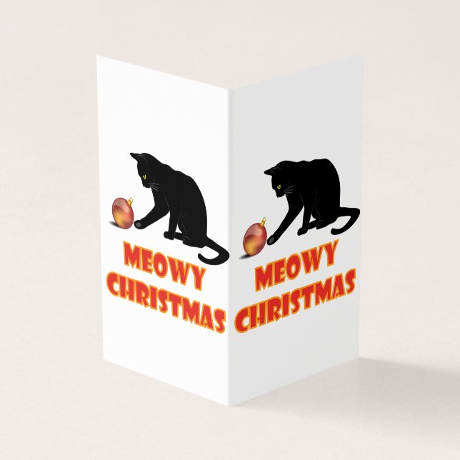 Meowy Christmas Funny Cat (Vorderseite)