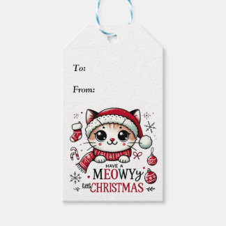 Meowy Christmas Geschenkanhänger