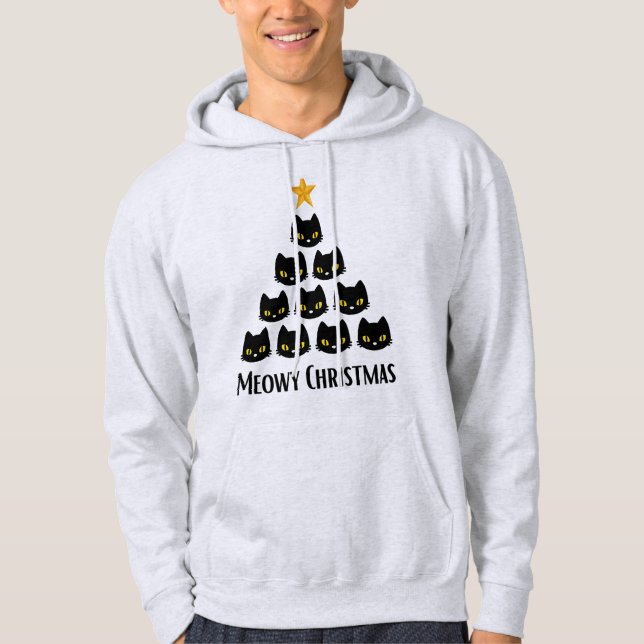 Meowy Christmas Hoodie (Vorderseite)