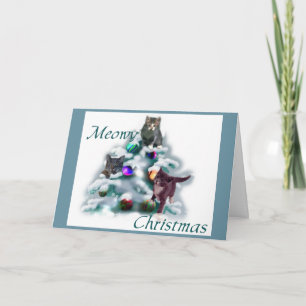 Meowy Christmas Karte