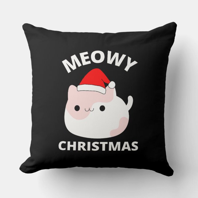Meowy Christmas Kissen (Vorderseite)