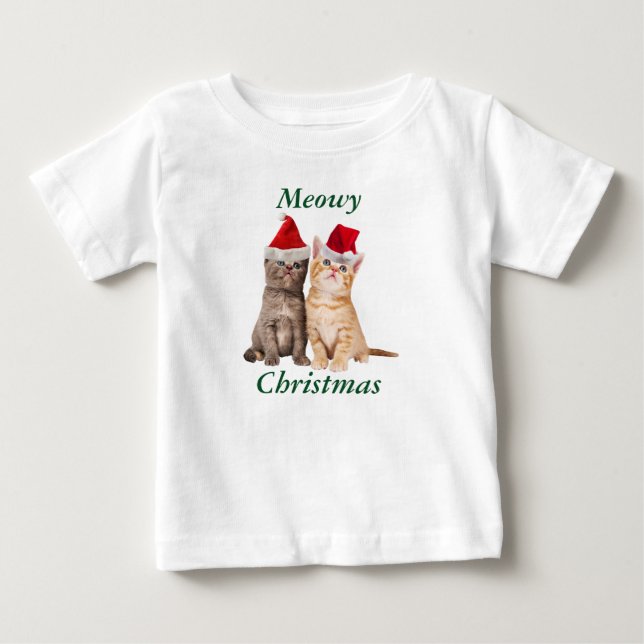 Meowy Christmas Kitten Baby Shirt (Vorderseite)