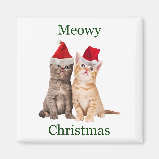 Meowy Christmas Kitten Magnet (Vorne)