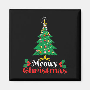 Meowy Christmas Magnet