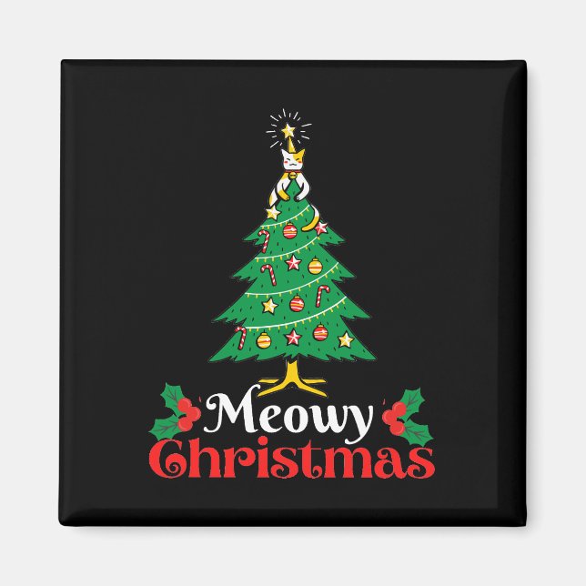 Meowy Christmas Magnet (Vorne)