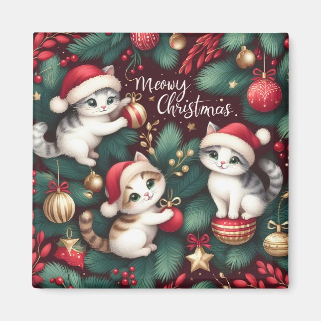 Meowy Christmas - Magnet (Vorne)