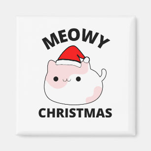 Meowy Christmas Magnet