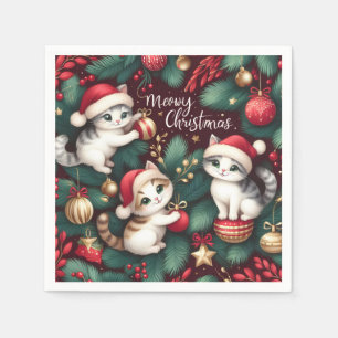 Meowy Christmas - Papier Serviette