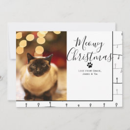Meowy Christmas Pet Cat Weihnachtskarte Einladung
