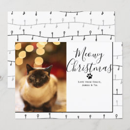 Meowy Christmas Pet Cat Weihnachtskarte Einladung