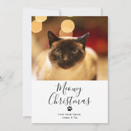 Meowy Christmas Pet Cat Weihnachtskarte Einladung