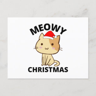 Meowy Christmas Postcard Postkarte