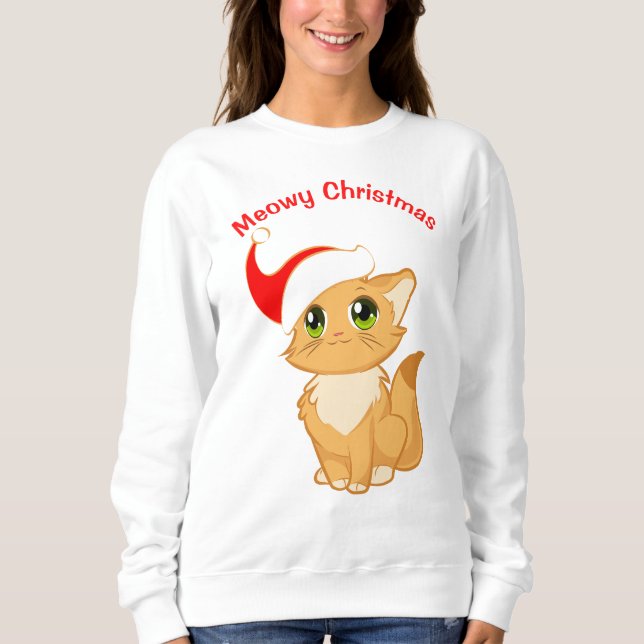 Meowy Christmas Sweatshirt (Vorderseite)