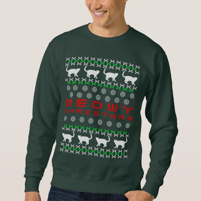 Meowy Christmas Sweatshirt (Vorderseite)
