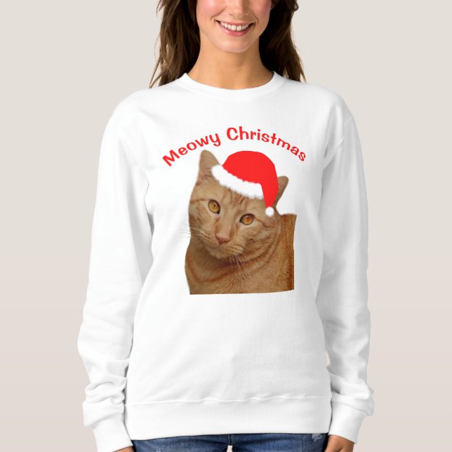 Meowy Christmas Sweatshirt (Vorderseite)