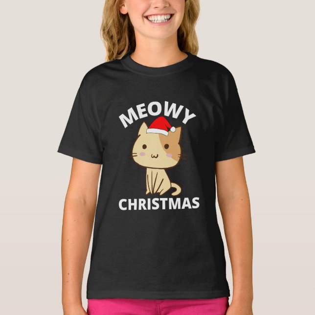 Meowy Christmas T - Shirt (Vorderseite)