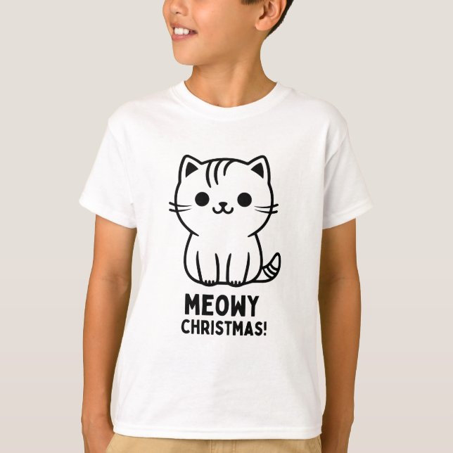 Meowy Christmas T - Shirt (Vorderseite)