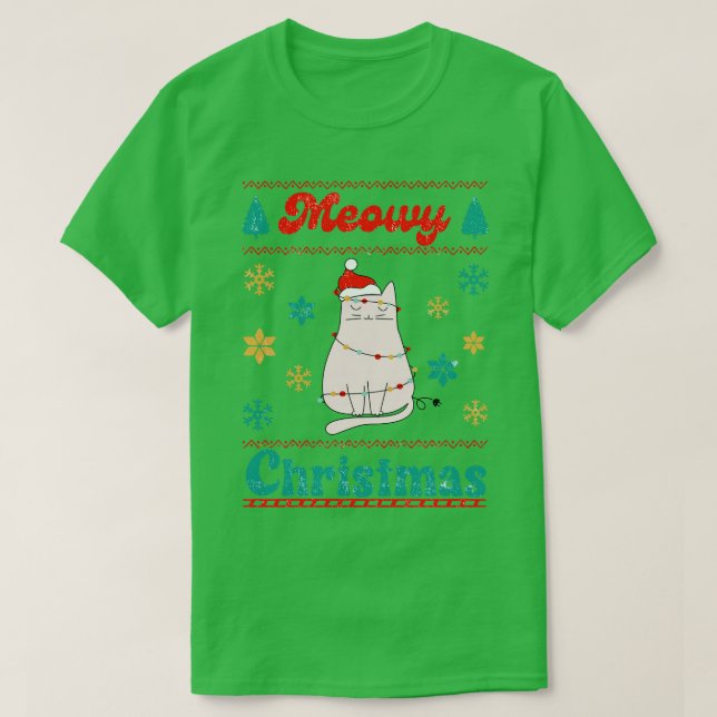 Meowy Christmas T-Shirt (Design vorne)