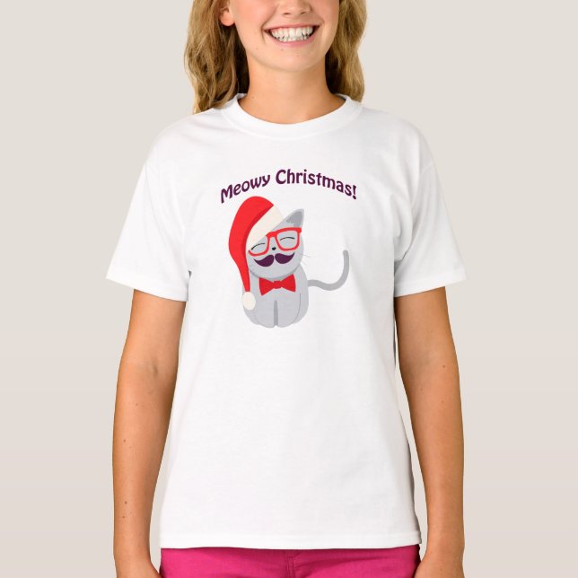 Meowy Christmas! T-Shirt (Vorderseite)