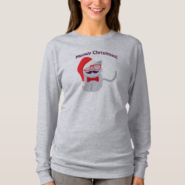Meowy Christmas! T-Shirt (Vorderseite)
