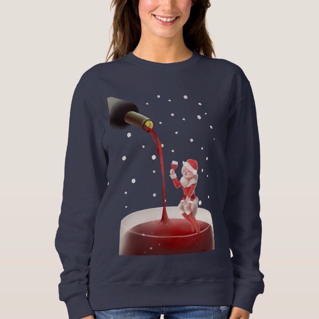 Meowy Christmas Toast Sweatshirt (Vorderseite)