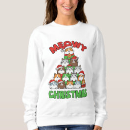 Meowy Christmas Tree Sweatshirt