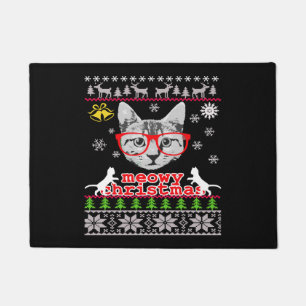 Meowy Katze hässlicher Weihnachtspullover lustige  Fußmatte