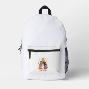 Meowy Katze Weihnachten Katze Weihnachtsbaum Xmas Bedruckter Rucksack