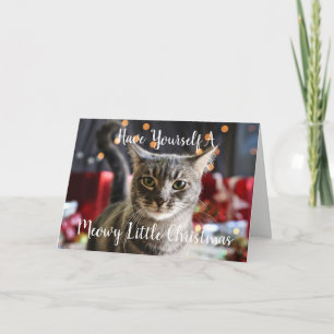 Meowy Little Christmas Greeting Card Feiertagskarte