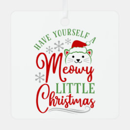 Meowy Little Christmas Ornament Aus Metall